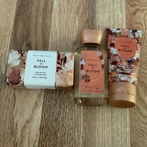 New, unused Bath & Body Works Fall In Bloom 3-piece bundle